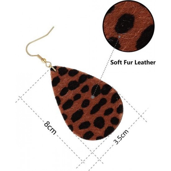 8pairs Leather Earrings Lightweight Teardrop Dangle Earrings Leaf Leopard Print Earrings Set For Women Girls 8pairs Leather Earrings Lightweight Teardrop Dangle Earrings Leaf Leopard Print Earrings Set For Women Girls